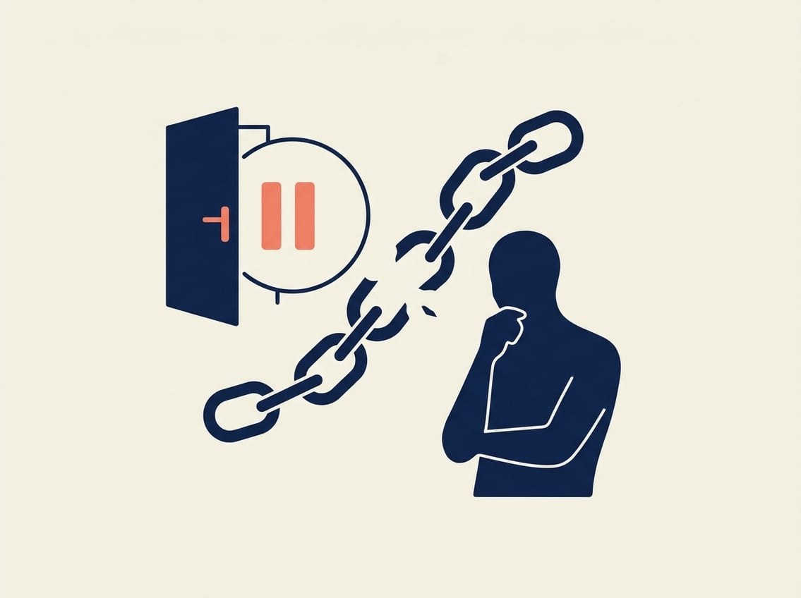 Modern illustration av digital självkontroll och spelfrihet